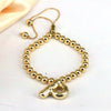 Women's Jewelry Gold Plated Balloon Az Letters Bracelet With Geometric Design And Electroplating Process