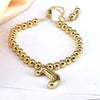 Women's Jewelry Gold Plated Balloon Az Letters Bracelet With Geometric Design And Electroplating Process