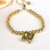 Women's Jewelry Gold Plated Balloon Az Letters Bracelet With Geometric Design And Electroplating Process