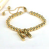 Women's Jewelry Gold Plated Balloon Az Letters Bracelet With Geometric Design And Electroplating Process