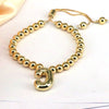 Women's Jewelry Gold Plated Balloon Az Letters Bracelet With Geometric Design And Electroplating Process