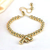 Women's Jewelry Gold Plated Balloon Az Letters Bracelet With Geometric Design And Electroplating Process