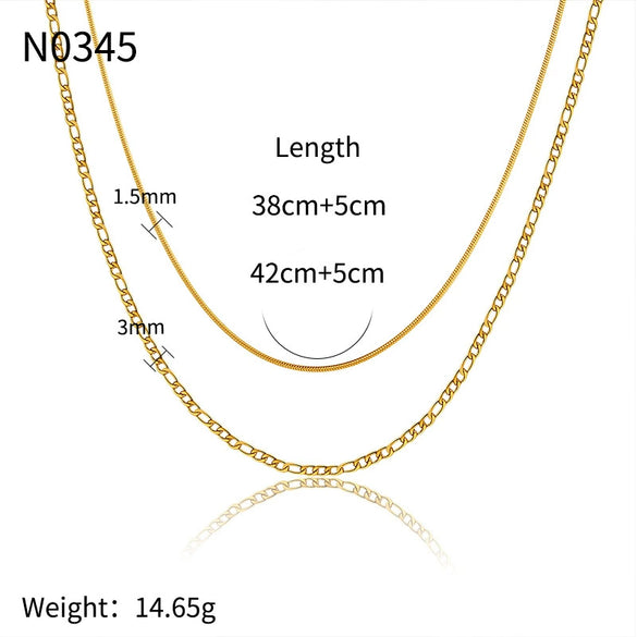 Women's Jewelry Gold Plated Copper Regular Chain Necklace With Geometric Style