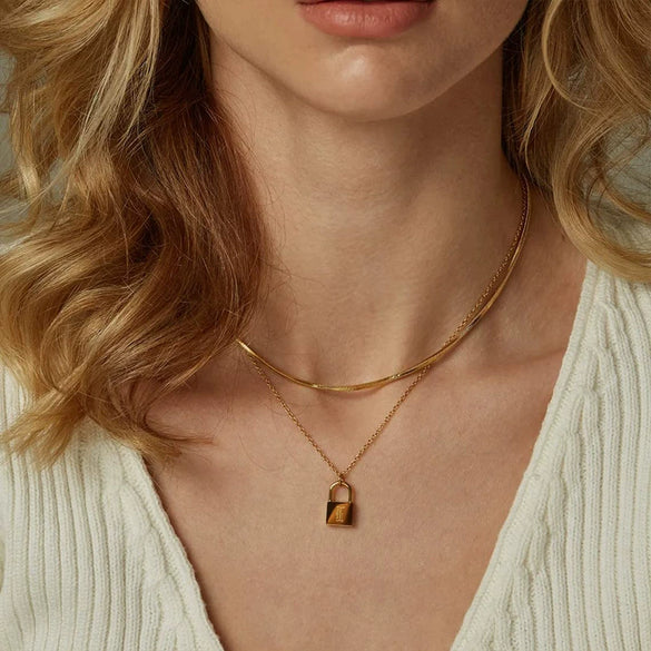 Women's Jewelry Gold Plated Copper Regular Chain Necklace With Geometric Style