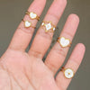 Women's Jewelry Ring 304 Stainless Steel Fashionable Heart Geometric Gold Plated