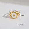 Women's Jewelry Ring 304 Stainless Steel Fashionable Heart Geometric Gold Plated