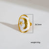 Women's Jewelry Ring 304 Stainless Steel Fashionable Heart Geometric Gold Plated
