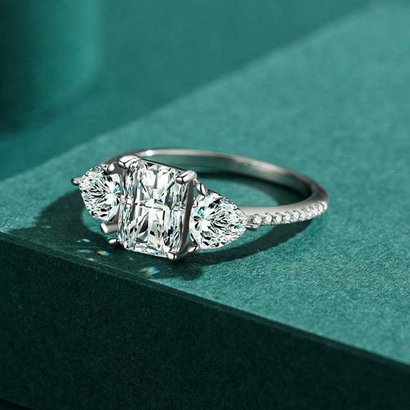 Women's Jewelry S925 Silver Square Geometric Classic Ring With Luxury Style And Seiko Design
