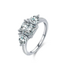 Women's Jewelry S925 Silver Square Geometric Classic Ring With Luxury Style And Seiko Design
