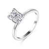 Women's Jewelry S925 Sterling Silver Geometric Ring Electroplated 8A Ice Flower Cut
