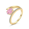 Women's Jewelry S925 Sterling Silver Oval Geometric Ring With 8A Zircon