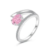 Women's Jewelry S925 Sterling Silver Oval Geometric Ring With 8A Zircon