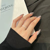 Women's Jewelry S925 Sterling Silver Ring Geometric Design Diamond Zircon Inlay Electroplating
