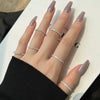 Women's Jewelry S925 Sterling Silver Ring Geometric Design Diamond Zircon Inlay Electroplating