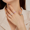 Women's Jewelry S925 Sterling Silver Ring Geometric Design Electroplated With Zircon