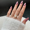 Women's Jewelry S925 Sterling Silver Water Drop Geometric Ring Electroplated