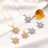 Women's Jewelry Set Alloy Copper Electroplated Snowflake Necklace And Earrings Fashion Style