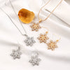 Women's Jewelry Set Alloy Copper Electroplated Snowflake Necklace And Earrings Fashion Style