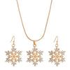 Women's Jewelry Set Alloy Copper Electroplated Snowflake Necklace And Earrings Fashion Style