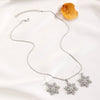 Women's Jewelry Set Alloy Copper Electroplated Snowflake Necklace And Earrings Fashion Style
