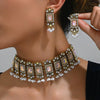 Women's Jewelry Set Alloy Geometric Style Retro Exaggerated With Electroplating And Water Wave Chain