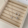 Women's Jewelry Set S925 Sterling Silver Geometric Design With Zircon Inlaid And Electroplating