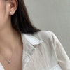 Women's Jewelry Set S925 Sterling Silver Geometric Design With Zircon Inlaid And Electroplating