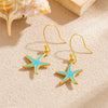 Women's Jewelry Set Stainless Steel Shell Starfish Oil Drop With Marine Life Pattern Electroplated Box Chain