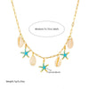 Women's Jewelry Set Stainless Steel Shell Starfish Oil Drop With Marine Life Pattern Electroplated Box Chain