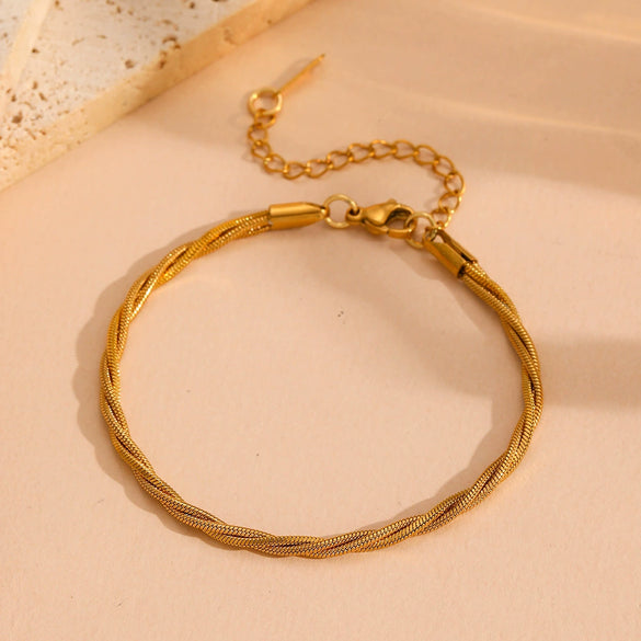 Women's Jewelry Set Titanium Steel Bamboo Chain With Diamonds Geometric Style