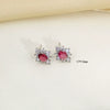 Women's Jewelry Set Titanium Steel Electroplated Inlay Diamondstudded Necklace Earrings Ring