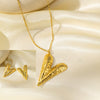 Women's Jewelry Set Titanium Steel Plants And Flowers Pattern Electroplating Earrings And Necklaces