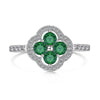 Women's Jewelry Set With S925 Sterling Silver Clover Zircon Inlaid Electroplated