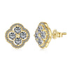 Women's Jewelry Set With S925 Sterling Silver Clover Zircon Inlaid Electroplated