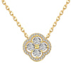Women's Jewelry Set With S925 Sterling Silver Clover Zircon Inlaid Electroplated