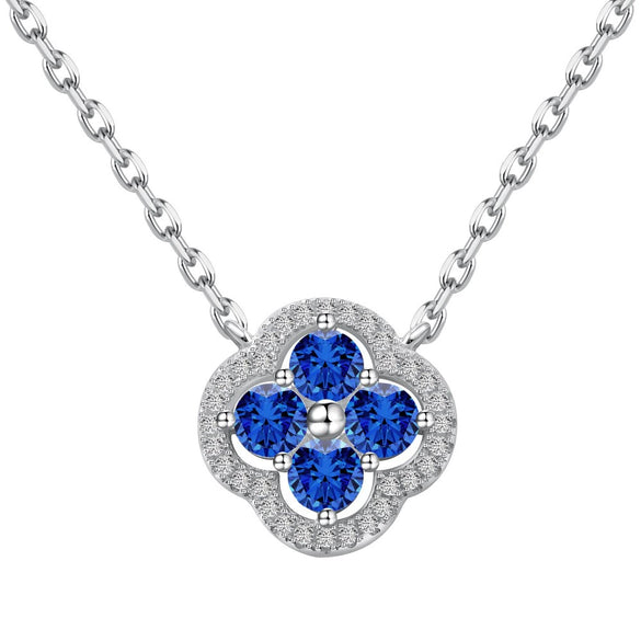 Women's Jewelry Set With S925 Sterling Silver Clover Zircon Inlaid Electroplated
