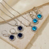 Women's Jewelry Set With Snake Bone Chain Rhinestone Pendant Love Water Drops Bell Pattern Inlaid Zircon