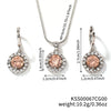 Women's Jewelry Set With Snake Bone Chain Rhinestone Pendant Love Water Drops Bell Pattern Inlaid Zircon