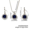 Women's Jewelry Set With Snake Bone Chain Rhinestone Pendant Love Water Drops Bell Pattern Inlaid Zircon