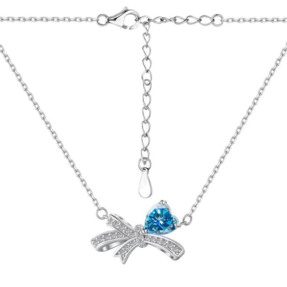 Women's Jewelry Set With 925 Sterling Silver Love Zircon Inlaid Bow Heart Water Drop And Bell Shapes Light Luxury Style Electroplated