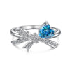 Women's Jewelry Set With 925 Sterling Silver Love Zircon Inlaid Bow Heart Water Drop And Bell Shapes Light Luxury Style Electroplated