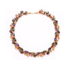Women's Jewelry Set Zircon Plant Flowers Glass Design Necklace Earrings