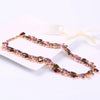 Women's Jewelry Set Zircon Plant Flowers Glass Design Necklace Earrings