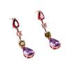 Women's Jewelry Set Zircon Plant Flowers Glass Design Necklace Earrings