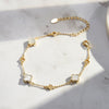 Women's Jewelry Shell Pearl Fourleaf Clover S925 Sterling Silver Electroplated Geometric Bracelet