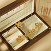 Women's Jewelry Stainless Steel Bow Geometric High Sense Electroplated Necklace Earrings Ring