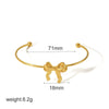 Women's Jewelry Stainless Steel Bow Geometric High Sense Electroplated Necklace Earrings Ring