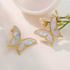 Women's Jewelry Stainless Steel Butterflyshaped Cute Earrings With Electroplating