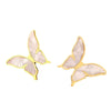 Women's Jewelry Stainless Steel Butterflyshaped Cute Earrings With Electroplating
