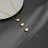 Women's Jewelry Titanium Steel Box Chain With Love Water Drops Bell Pattern And Peach Heart Shape 18K Gold Plated